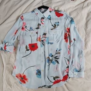 Light blue floral blouse